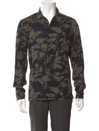 AllSaints Floral Print Long Sleeve Shirt