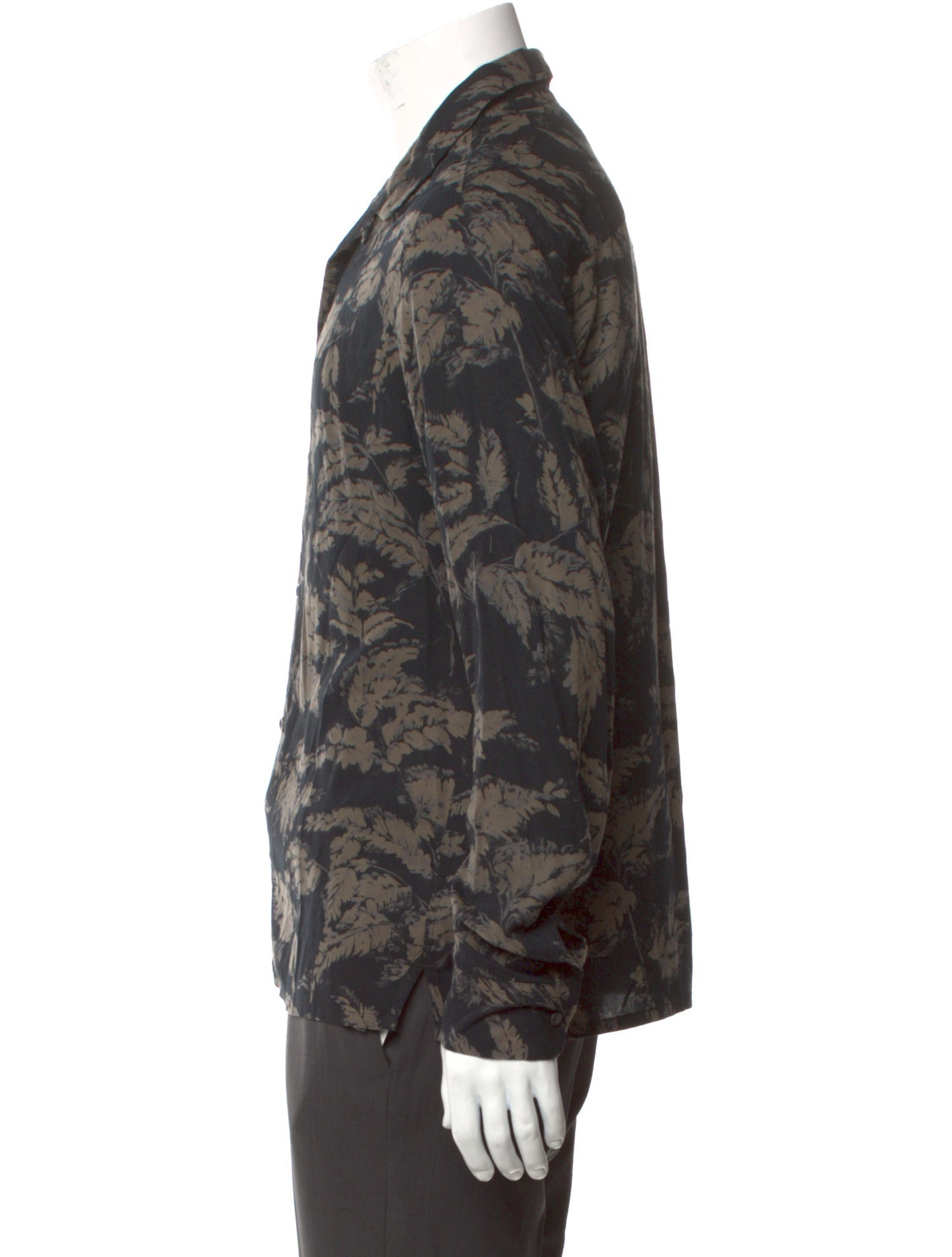 AllSaints Floral Print Long Sleeve Shirt