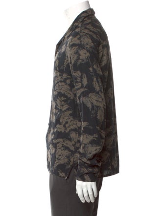 AllSaints Floral Print Long Sleeve Shirt