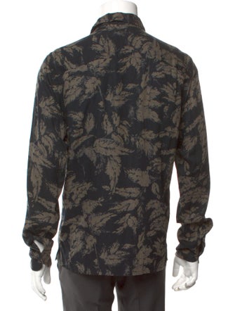 AllSaints Floral Print Long Sleeve Shirt