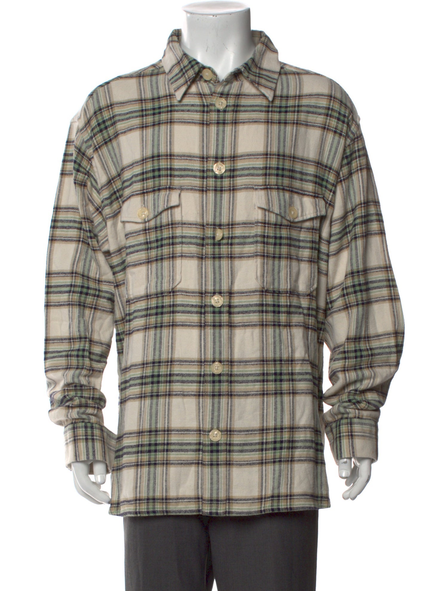 AllSaints Plaid Print Long Sleeve Shirt w/ Tags