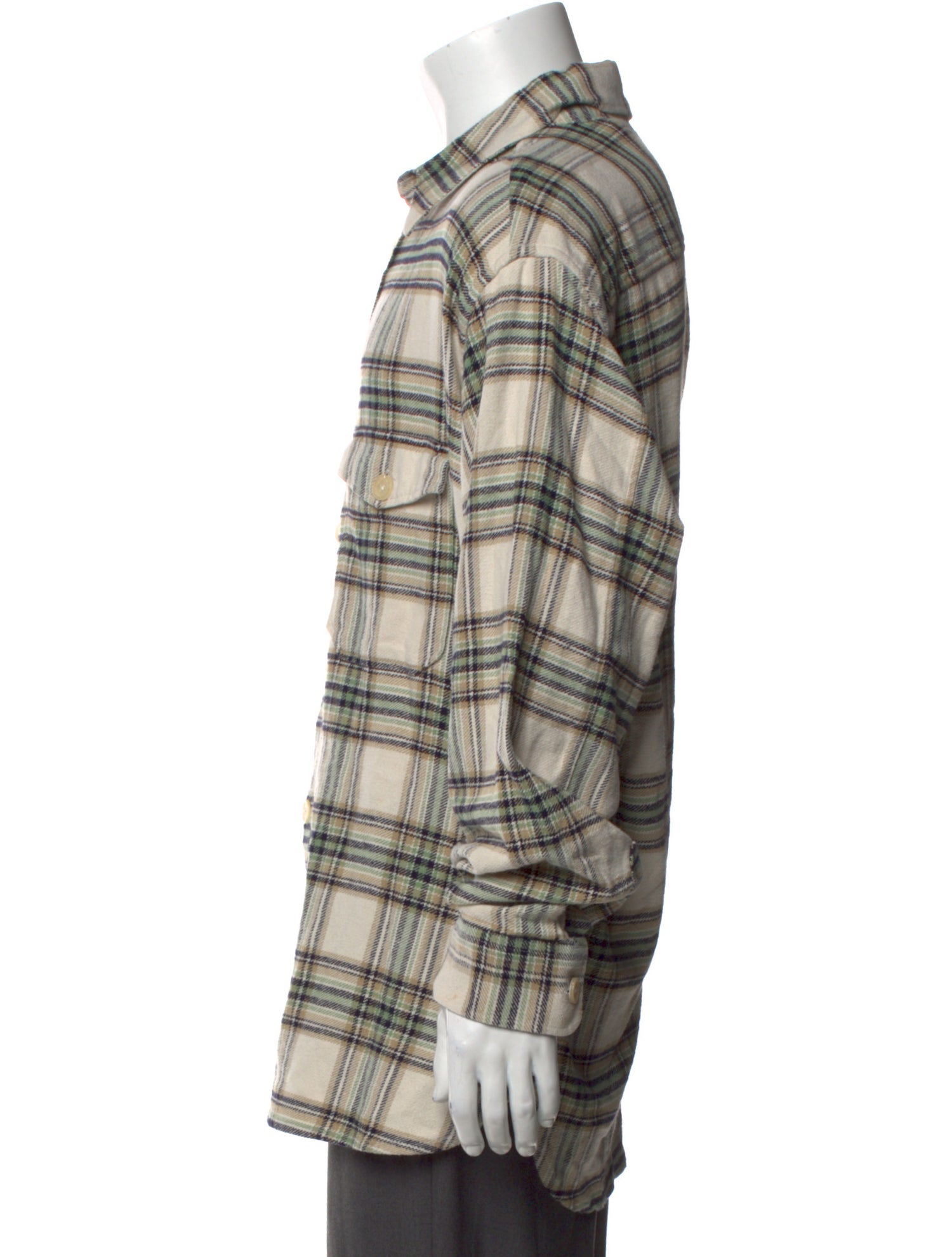 AllSaints Plaid Print Long Sleeve Shirt w/ Tags