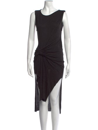 AllSaints Bateau Neckline Midi Length Dress