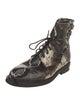 AllSaints Snakeskin Animal Print Combat Boots