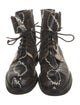 AllSaints Snakeskin Animal Print Combat Boots