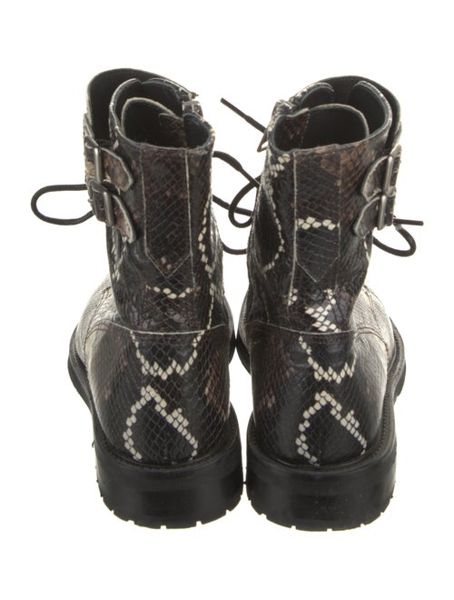 AllSaints Snakeskin Animal Print Combat Boots
