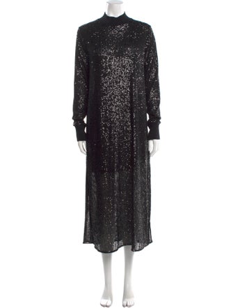 AllSaints Mock Neck Long Dress