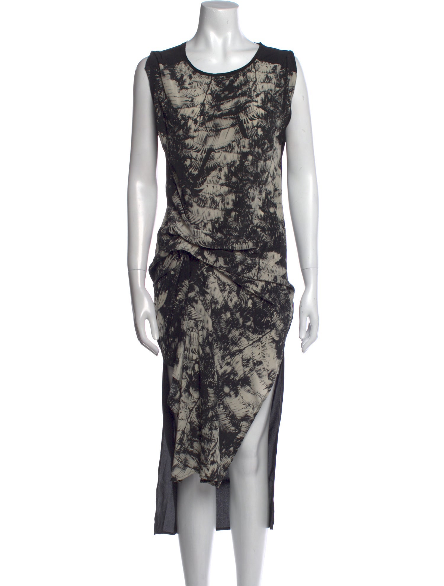 AllSaints Silk Midi Length Dress