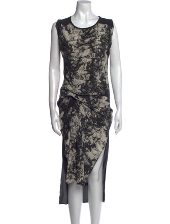 AllSaints Silk Midi Length Dress