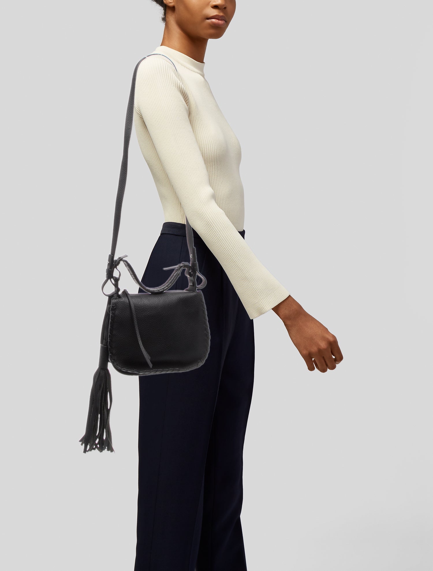 AllSaints Leather Messenger Bag