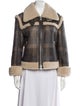 AllSaints Shearling Plaid Print Jacket