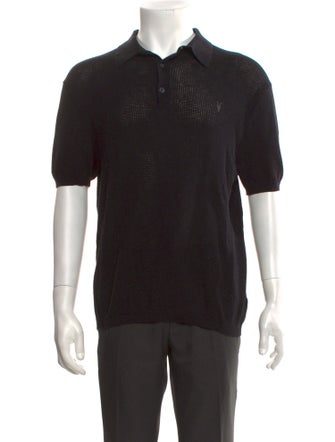 AllSaints Crew Neck Short Sleeve Polo Shirt