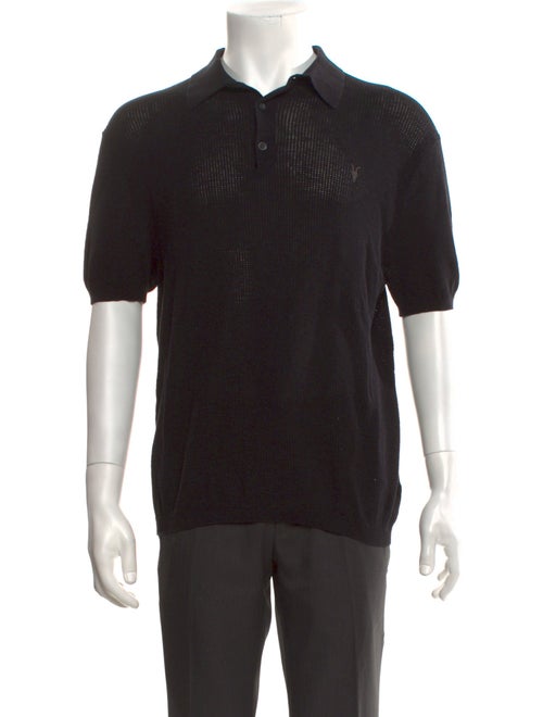 AllSaints Crew Neck Short Sleeve Polo Shirt