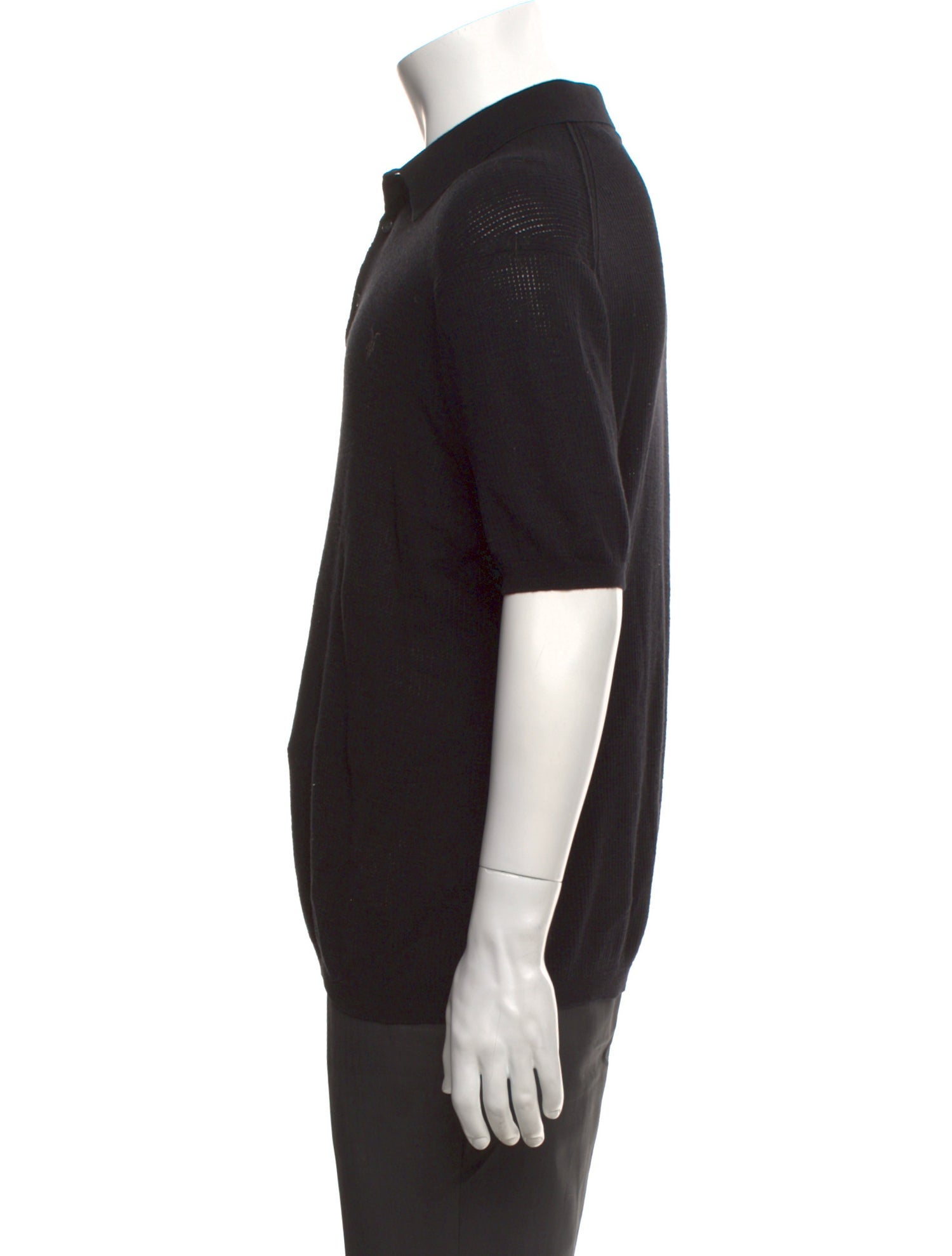 AllSaints Crew Neck Short Sleeve Polo Shirt