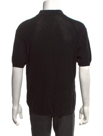AllSaints Crew Neck Short Sleeve Polo Shirt