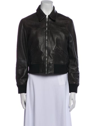 AllSaints Lamb Leather Bomber Jacket