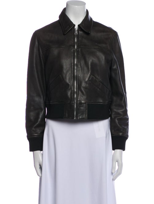 AllSaints Lamb Leather Bomber Jacket