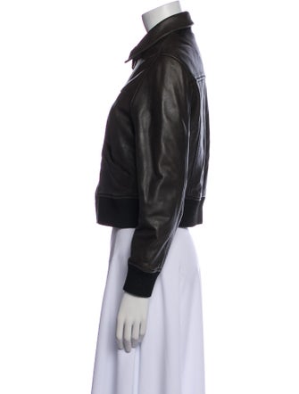 AllSaints Lamb Leather Bomber Jacket