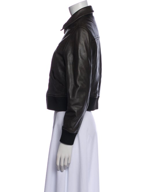 AllSaints Lamb Leather Bomber Jacket