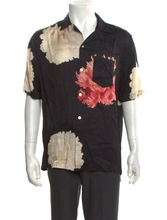 AllSaints Floral Print Short Sleeve Shirt