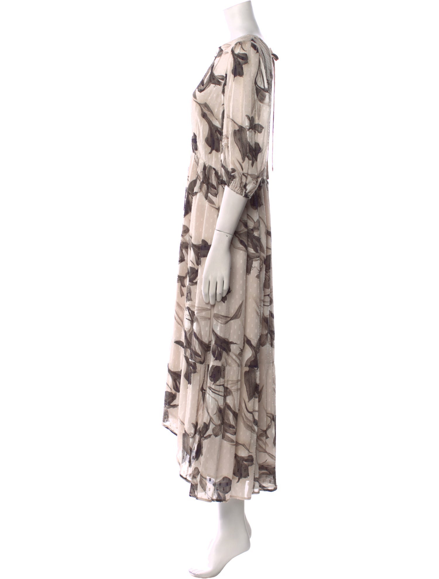 AllSaints Printed Long Dress
