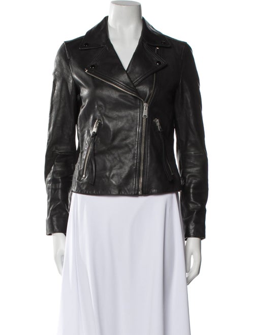 AllSaints Lamb Leather Biker Jacket