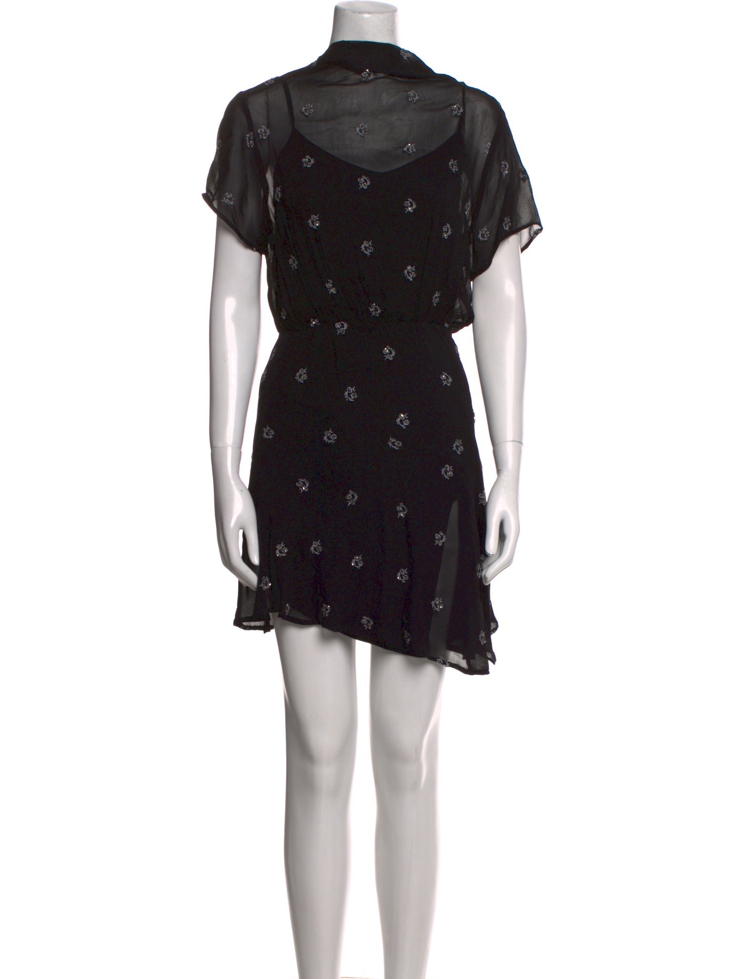 AllSaints Floral Print Mini Dress