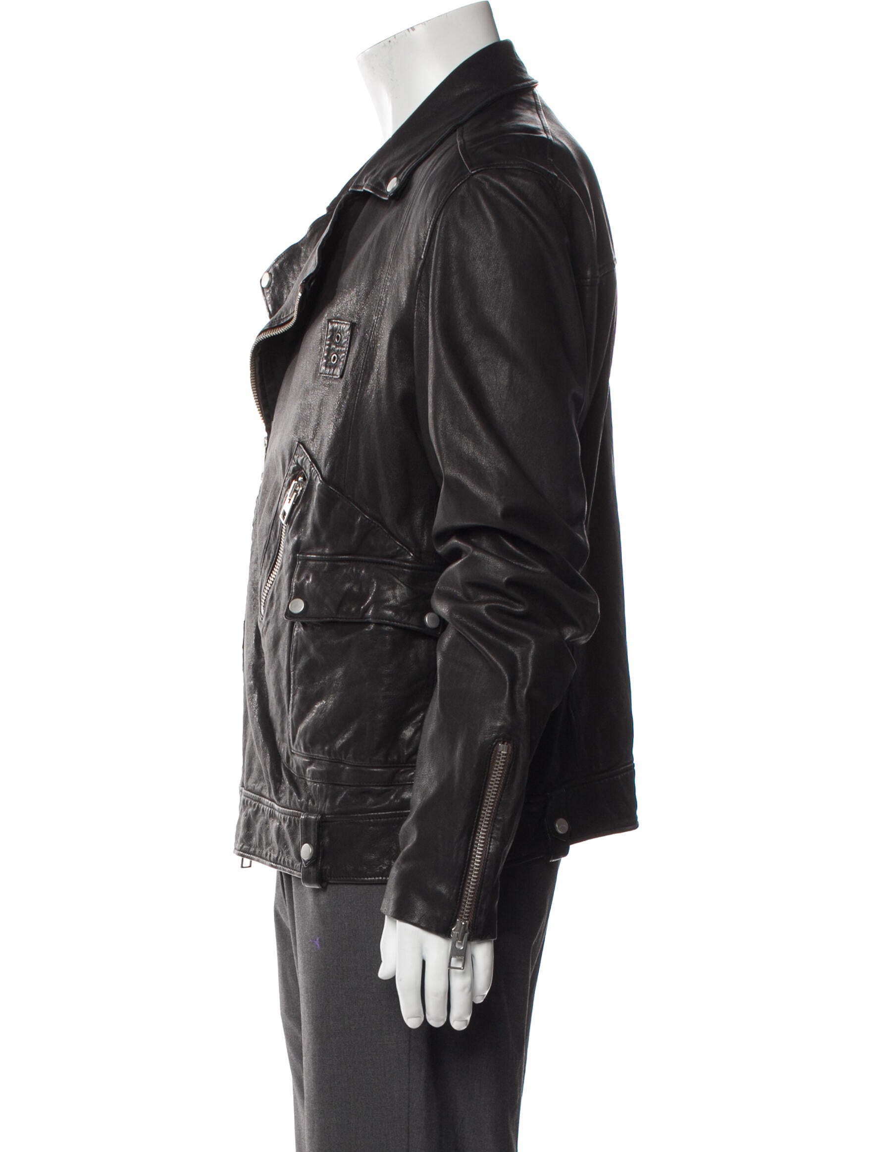 AllSaints Lamb Leather Moto Jacket