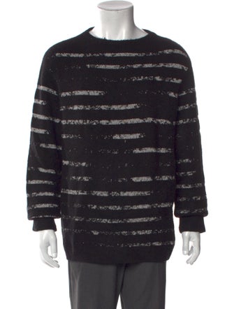 AllSaints Striped Crew Neck Pullover