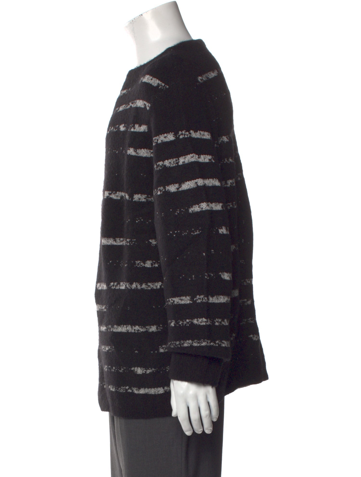 AllSaints Striped Crew Neck Pullover