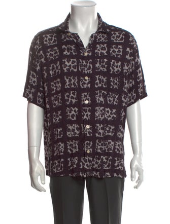 AllSaints Floral Print Short Sleeve Shirt