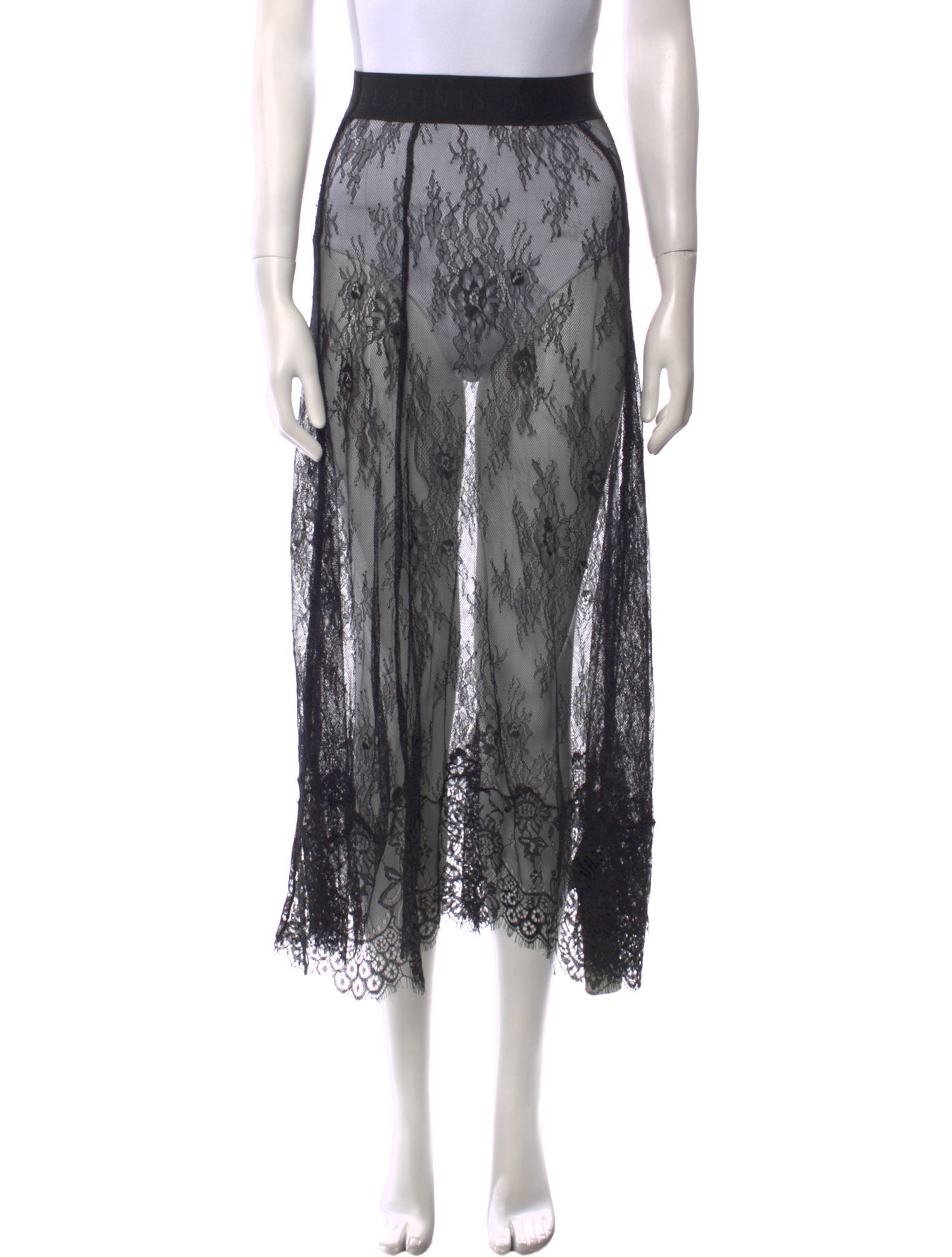 AllSaints Lace Pattern Midi Length Skirt w/ Tags