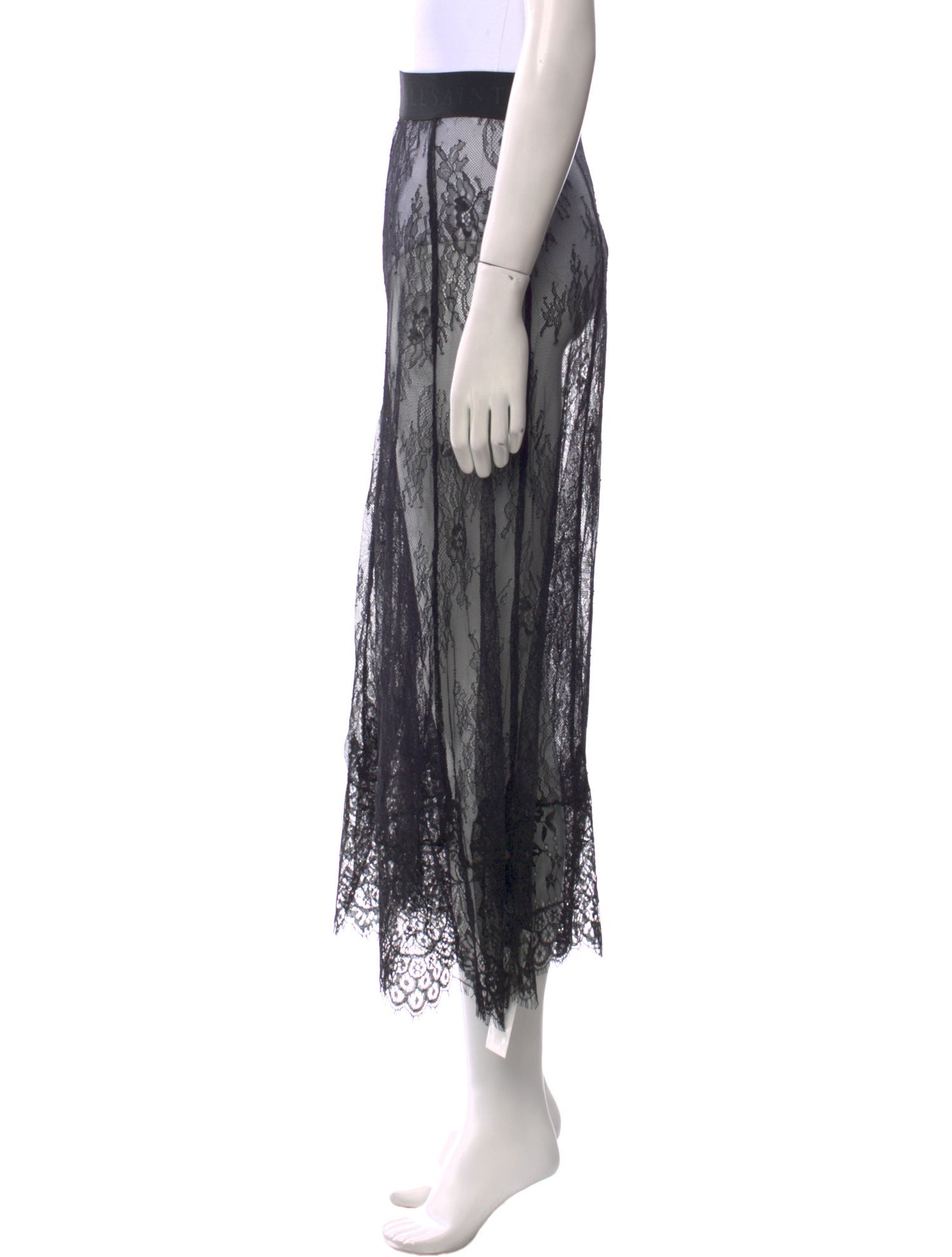 AllSaints Lace Pattern Midi Length Skirt w/ Tags