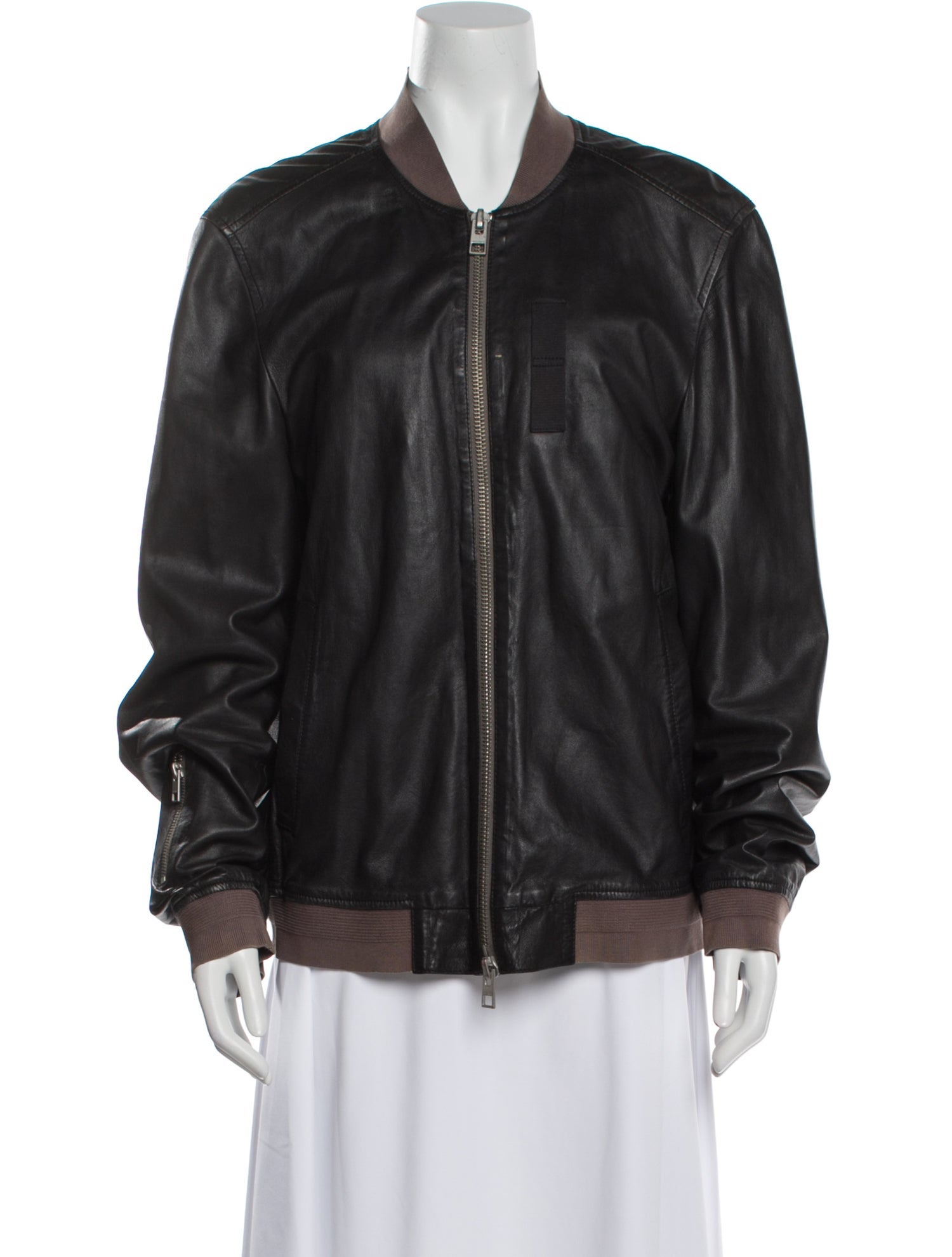 AllSaints Leather Bomber Jacket