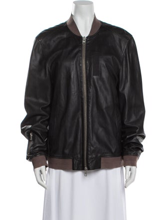 AllSaints Leather Bomber Jacket