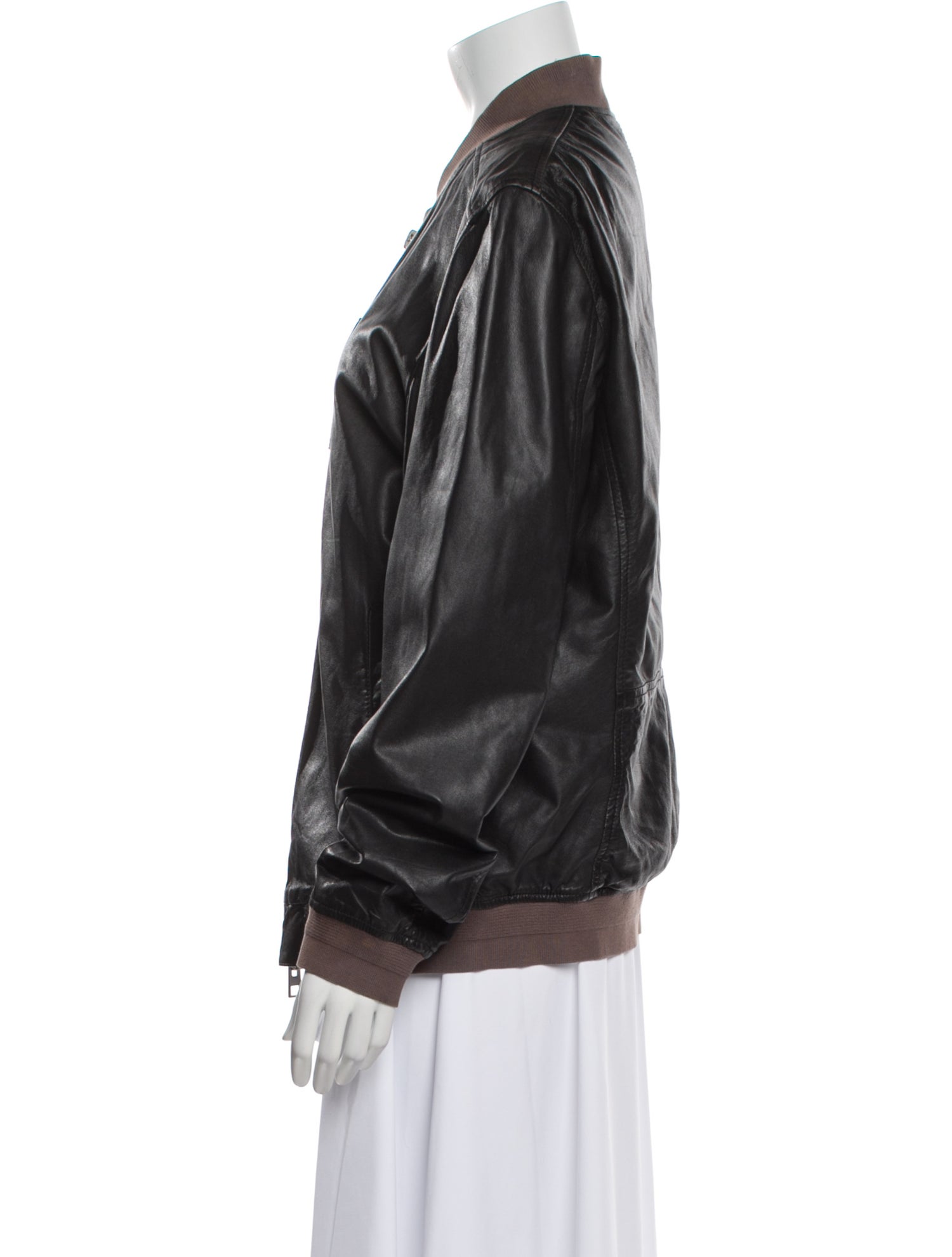 AllSaints Leather Bomber Jacket