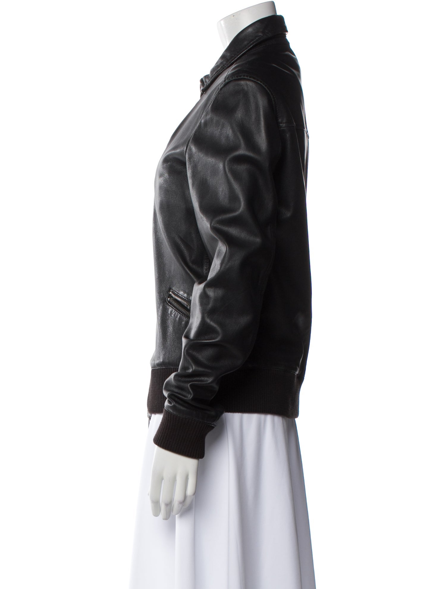 AllSaints Leather Bomber Jacket