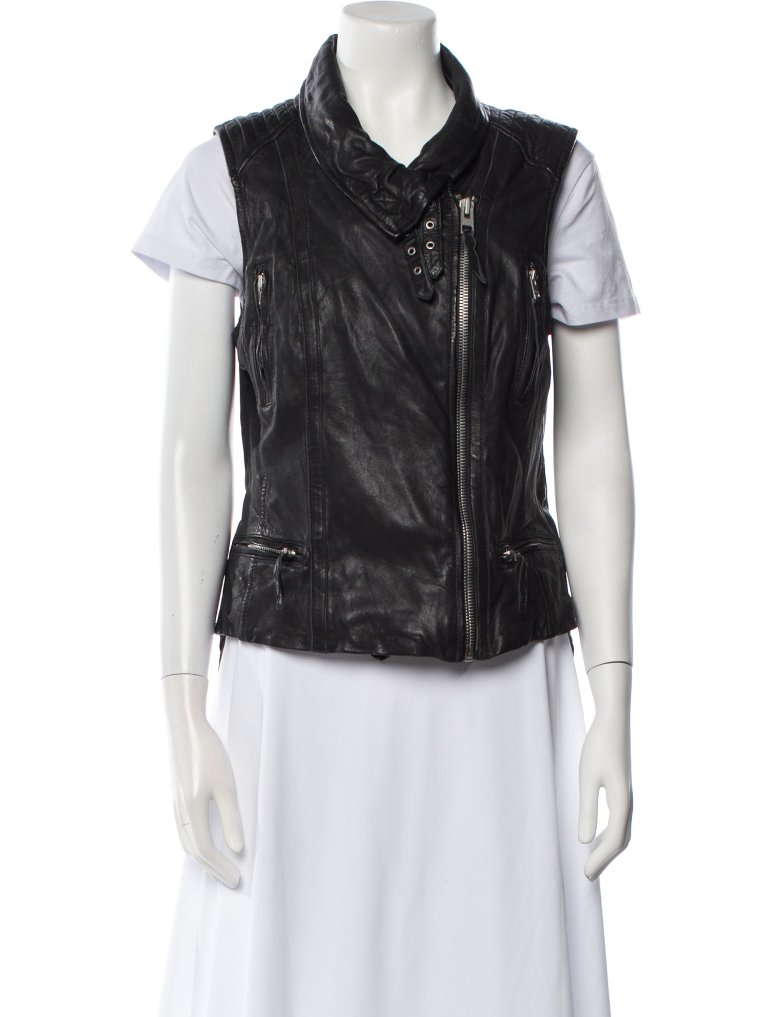 AllSaints Leather Vest