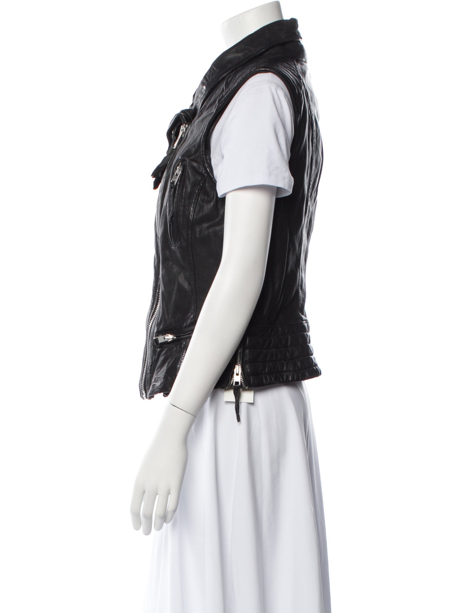 AllSaints Leather Vest