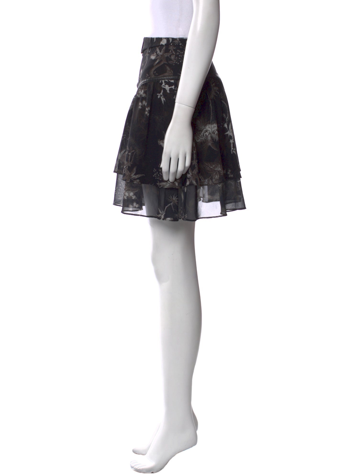 AllSaints Printed Mini Skirt