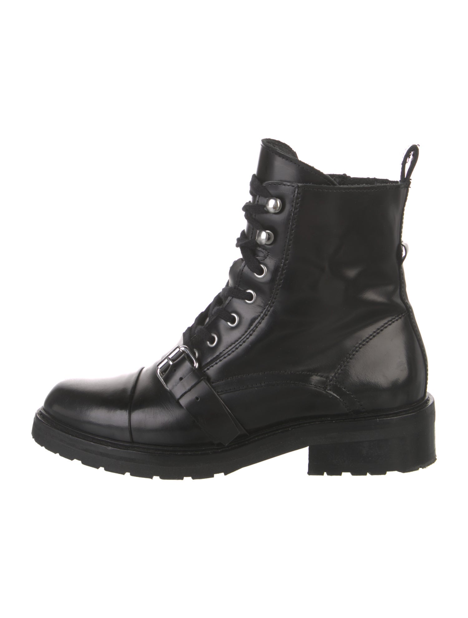 AllSaints Patent Leather Combat Boots