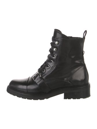 AllSaints Patent Leather Combat Boots