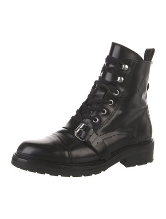 AllSaints Patent Leather Combat Boots