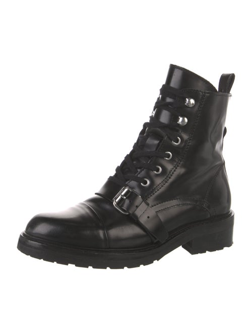 AllSaints Patent Leather Combat Boots