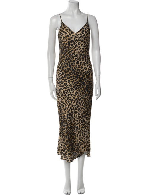 AllSaints Animal Print Long Dress