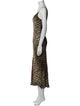 AllSaints Animal Print Long Dress