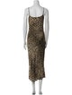 AllSaints Animal Print Long Dress