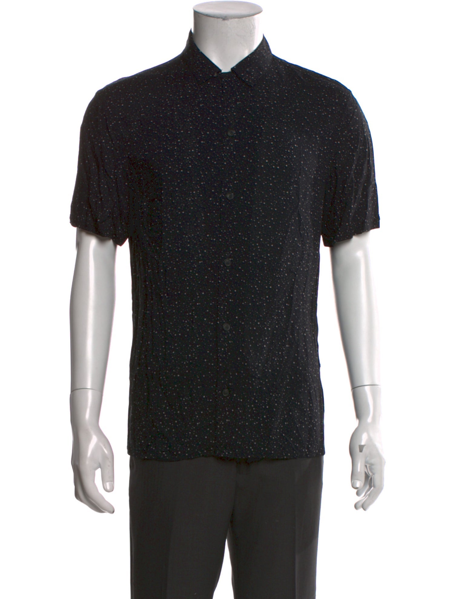 AllSaints Polka Dot Print Short Sleeve Shirt