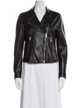 AllSaints Lamb Leather Biker Jacket