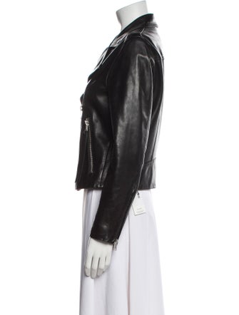 AllSaints Lamb Leather Biker Jacket